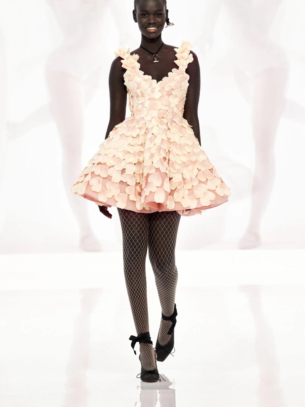 Zimmermann Blush Petal Appliqué Mini Dress